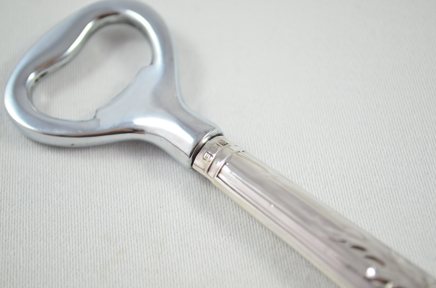 Boxed John Yates Laurel Pattern Sterling Silver Bottle Opener Sheffield 1929 - Image 4