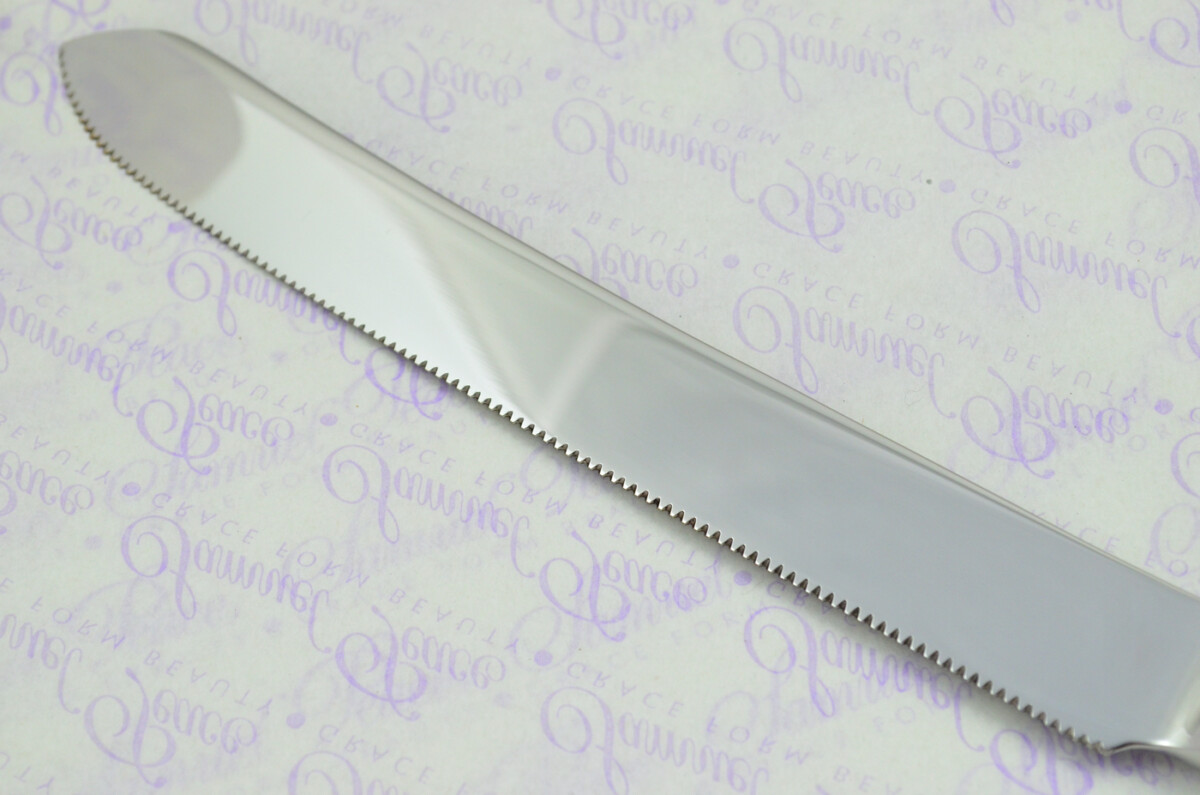 Old English Thread Pattern Sterling Silver Handled Wedding Cake Knife Gift Boxed 1894 - Image 4