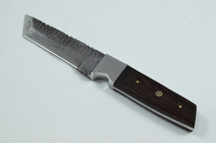2025 Collection -  Damascus Blade Rosewood Handled Hunting Skinning Bowie Tanto Knife With Leather Sheath Limited Edition 1 of 20 - Image 2