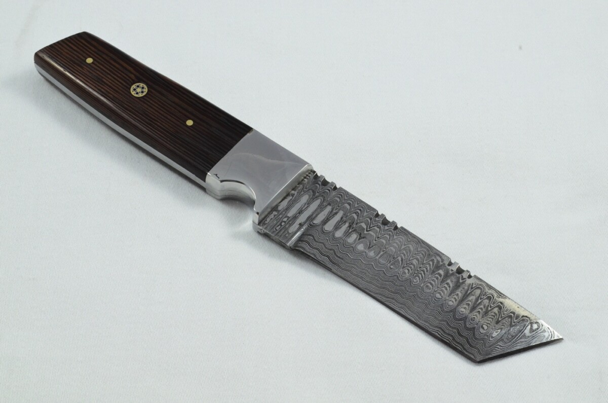 2025 Collection -  Damascus Blade Rosewood Handled Hunting Skinning Bowie Tanto Knife With Leather Sheath Limited Edition 1 of 20 - Image 5