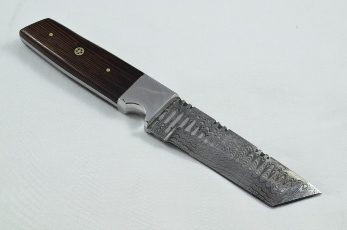 2025 Collection -  Damascus Blade Rosewood Handled Hunting Skinning Bowie Tanto Knife With Leather Sheath Limited Edition 1 of 20 - Image 5