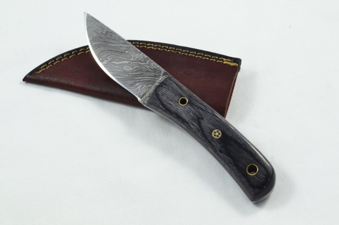 2025 Collection - Damascus Blade Laminate Handled Hunting Skinning Bowie Knife With Leather Sheath Limited Edition 1 of 20