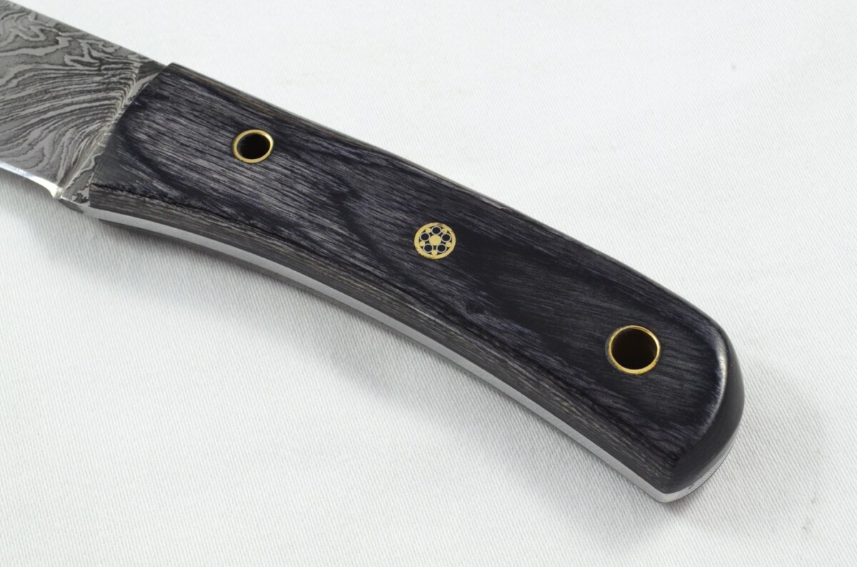 2025 Collection - Damascus Blade Laminate Handled Hunting Skinning Bowie Knife With Leather Sheath Limited Edition 1 of 20 - Image 3