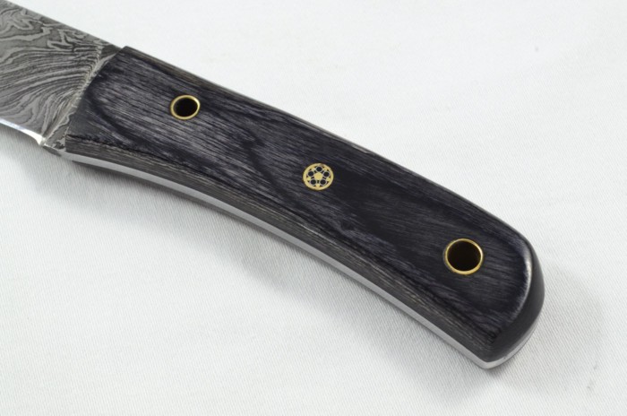 2025 Collection - Damascus Blade Laminate Handled Hunting Skinning Bowie Knife With Leather Sheath Limited Edition 1 of 20 - Image 3