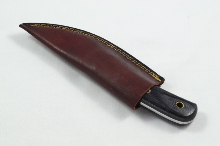 2025 Collection - Damascus Blade Laminate Handled Hunting Skinning Bowie Knife With Leather Sheath Limited Edition 1 of 20 - Image 6