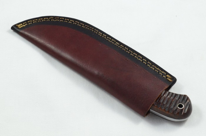 2025 Collection -  Damascus Blade Rosewood Handled Hunting Skinning Bowie Knife Gut Hook With Leather Sheath Limited Edition 1 of 20 - Image 6