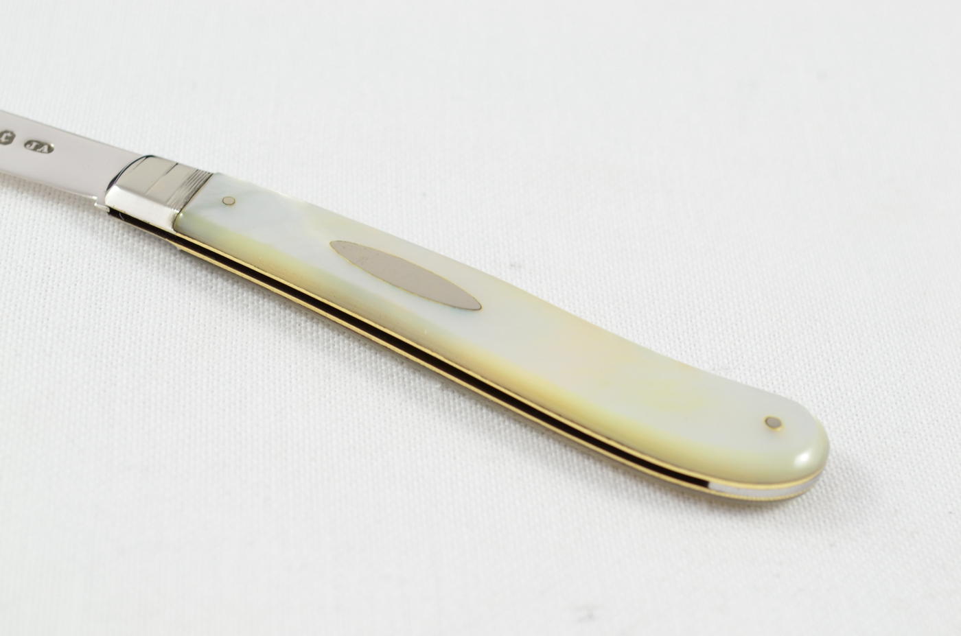 Fabulous Silver Bladed Mother of Pearl Handled Pen Knife J. Adams Sheffield 1909 - Image 3