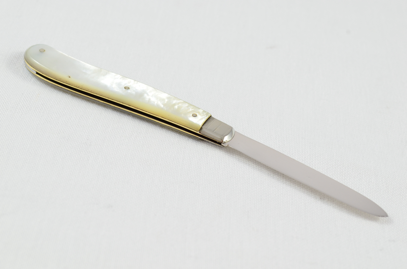 Fabulous Silver Bladed Mother of Pearl Handled Pen Knife J. Adams Sheffield 1909 - Image 4