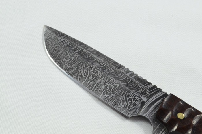 2025 Collection -  Damascus Blade Rosewood Handled Hunting Skinning Bowie Knife With Leather Sheath Limited Edition 1 of 20 - Image 4