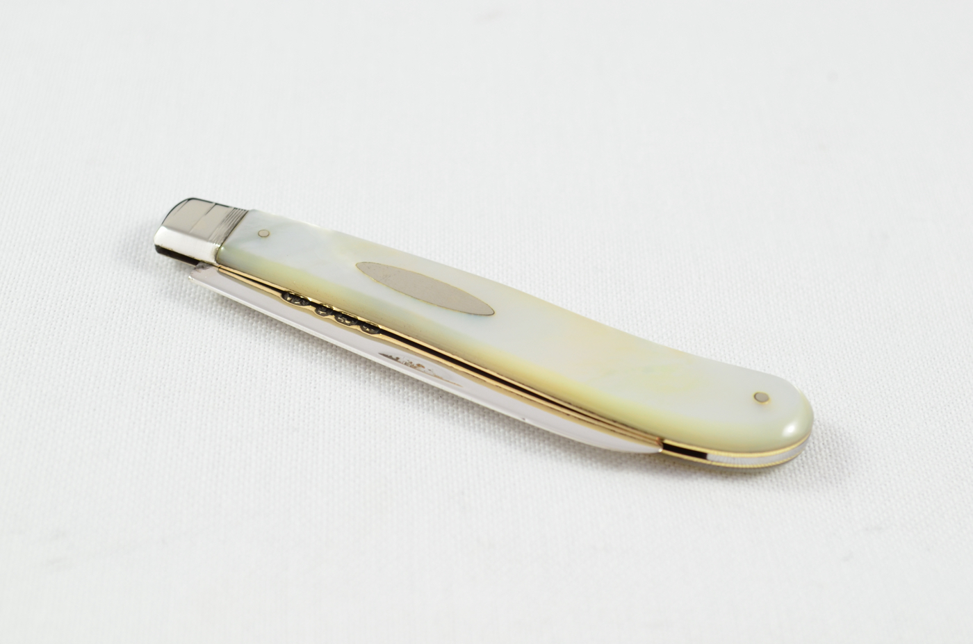 Fabulous Silver Bladed Mother of Pearl Handled Pen Knife J. Adams Sheffield 1909 - Image 5