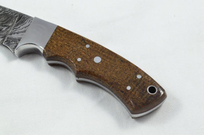 2025 Collection -  Damascus Blade Micarta Handled Hunting Skinning Bowie Knife With Leather Sheath Limited Edition 1 of 20 - Image 3