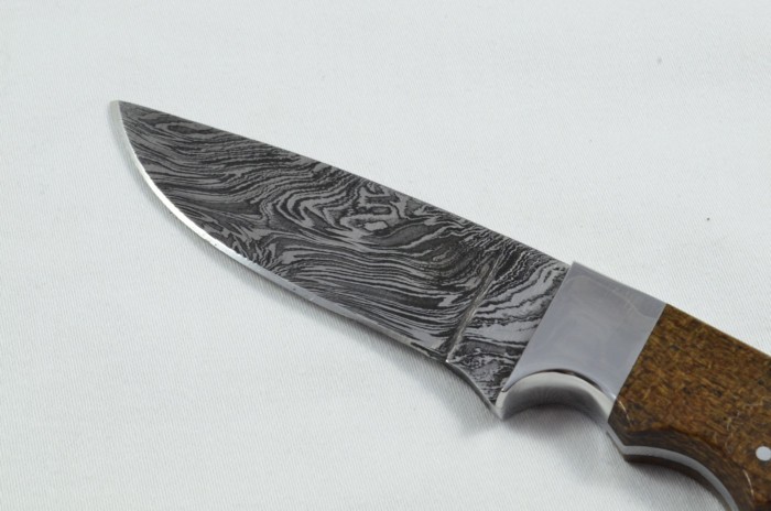 2025 Collection -  Damascus Blade Micarta Handled Hunting Skinning Bowie Knife With Leather Sheath Limited Edition 1 of 20 - Image 4