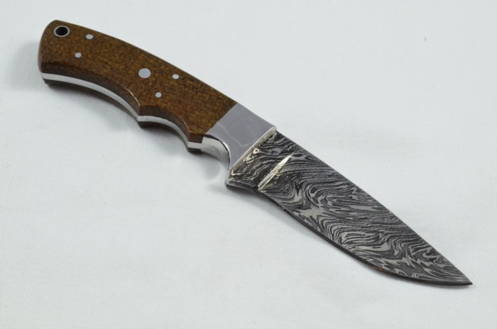 2025 Collection -  Damascus Blade Micarta Handled Hunting Skinning Bowie Knife With Leather Sheath Limited Edition 1 of 20 - Image 5