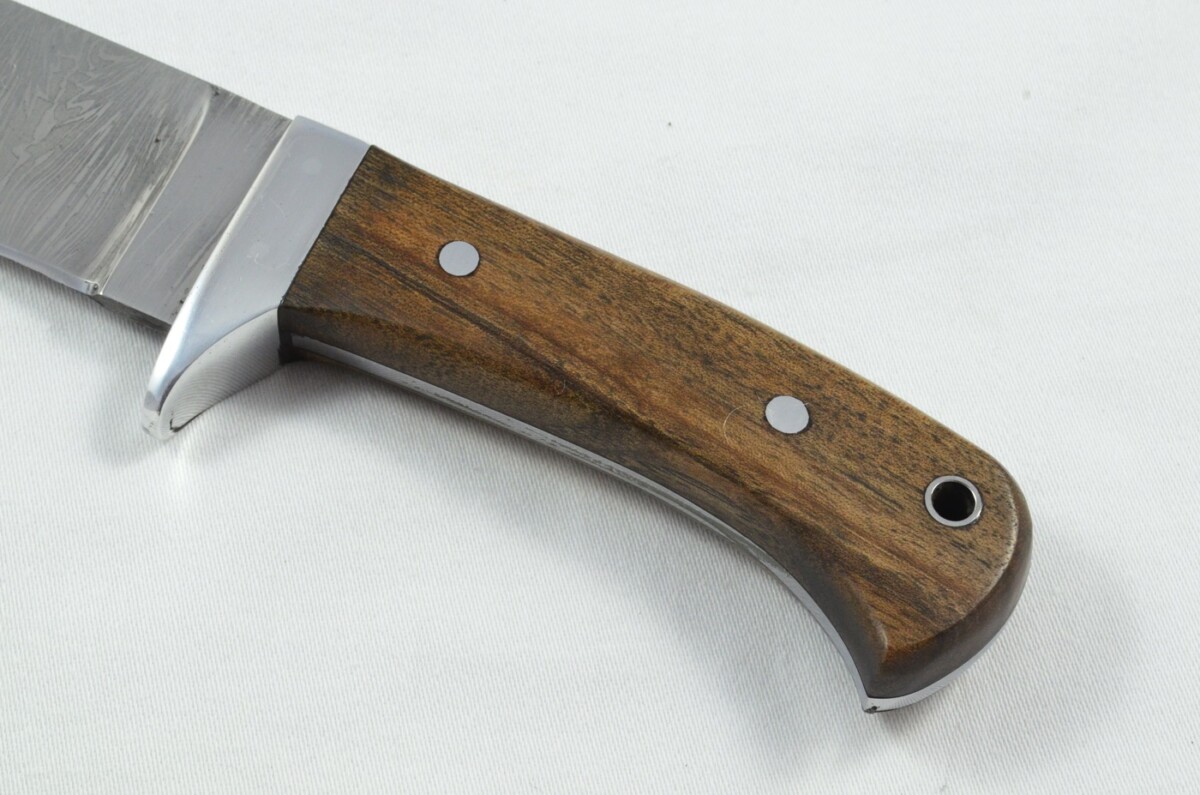 2025 Collection - Damascus Blade Rosewood Handled Hunting Skinning Bowie Knife With Leather Sheath Limited Edition 1 of 20 - Image 3