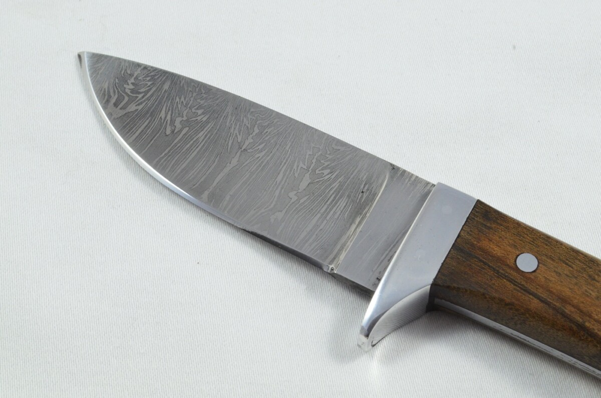 2025 Collection - Damascus Blade Rosewood Handled Hunting Skinning Bowie Knife With Leather Sheath Limited Edition 1 of 20 - Image 4