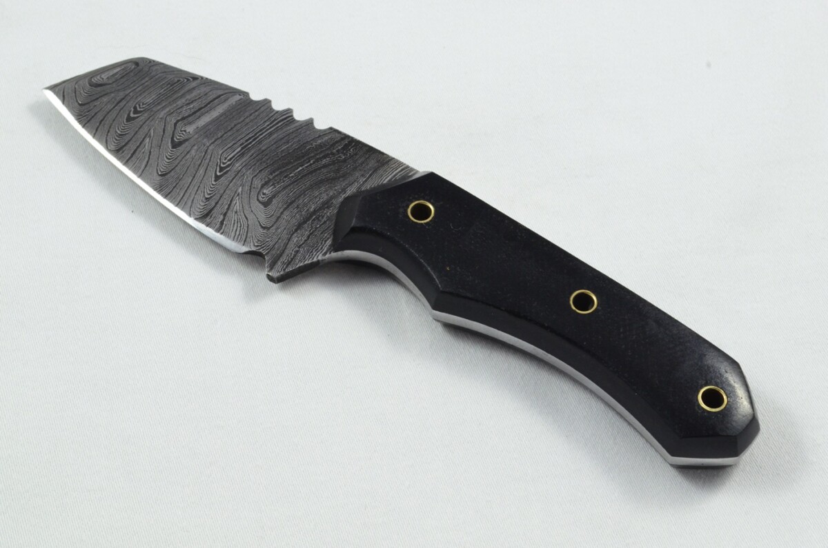 2025 Collection - Damascus Blade Micarta Handled Hunting Skinning Bowie Utility Knife With Leather Sheath Limited Edition 1 of 20 - Image 2