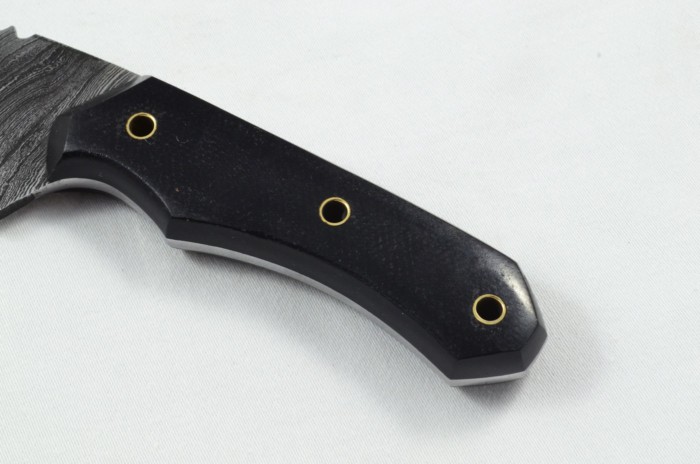 2025 Collection - Damascus Blade Micarta Handled Hunting Skinning Bowie Utility Knife With Leather Sheath Limited Edition 1 of 20 - Image 3
