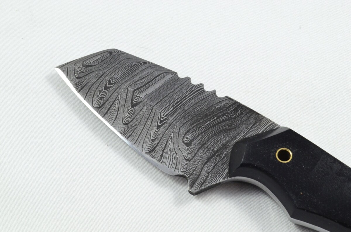 2025 Collection - Damascus Blade Micarta Handled Hunting Skinning Bowie Utility Knife With Leather Sheath Limited Edition 1 of 20 - Image 4