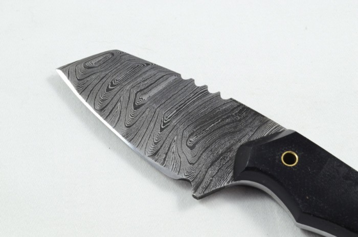 2025 Collection - Damascus Blade Micarta Handled Hunting Skinning Bowie Utility Knife With Leather Sheath Limited Edition 1 of 20 - Image 4