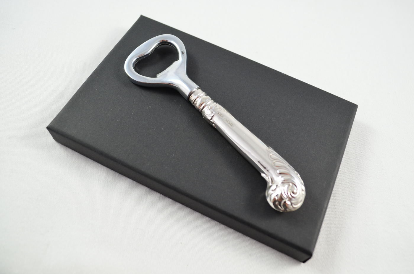 Boxed C H Beatson Fancy Pistol Sterling Silver Bottle Opener Sheffield 1922