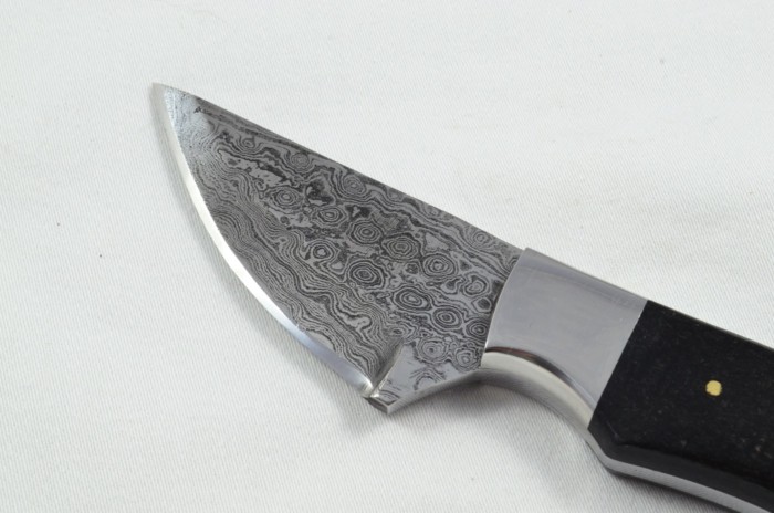 2025 Collection -  Damascus Blade Micarta Handled Hunting Skinning Bowie Knife With Leather Sheath Limited Edition 1 of 20 - Image 4