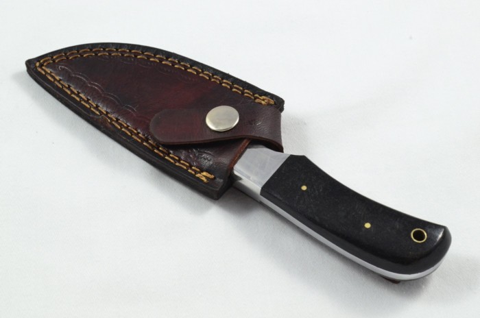 2025 Collection -  Damascus Blade Micarta Handled Hunting Skinning Bowie Knife With Leather Sheath Limited Edition 1 of 20 - Image 6