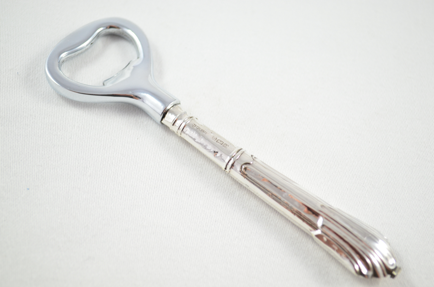 Boxed Harrison Fisher & Co Albany Pattern Sterling Silver Bottle Opener Sheffield 1900 - Image 2