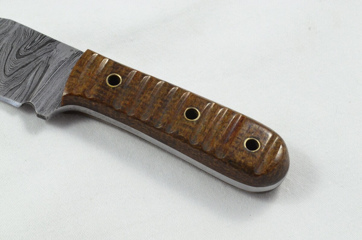 2025 Collection - Damascus Blade Micarta Handled Hunting Skinning Bowie Knife With Leather Sheath Limited Edition 1 of 20 - Image 3