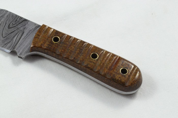 2025 Collection - Damascus Blade Micarta Handled Hunting Skinning Bowie Knife With Leather Sheath Limited Edition 1 of 20 - Image 3