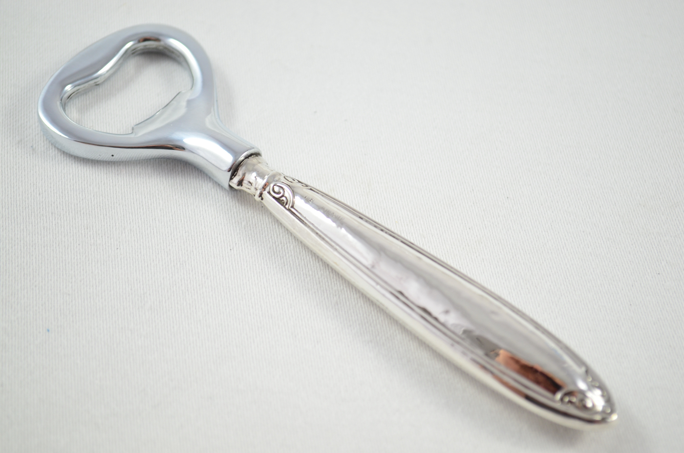 Boxed John Biggin Thistle Pattern Sterling Silver Bottle Opener Sheffield 1915 - Image 2