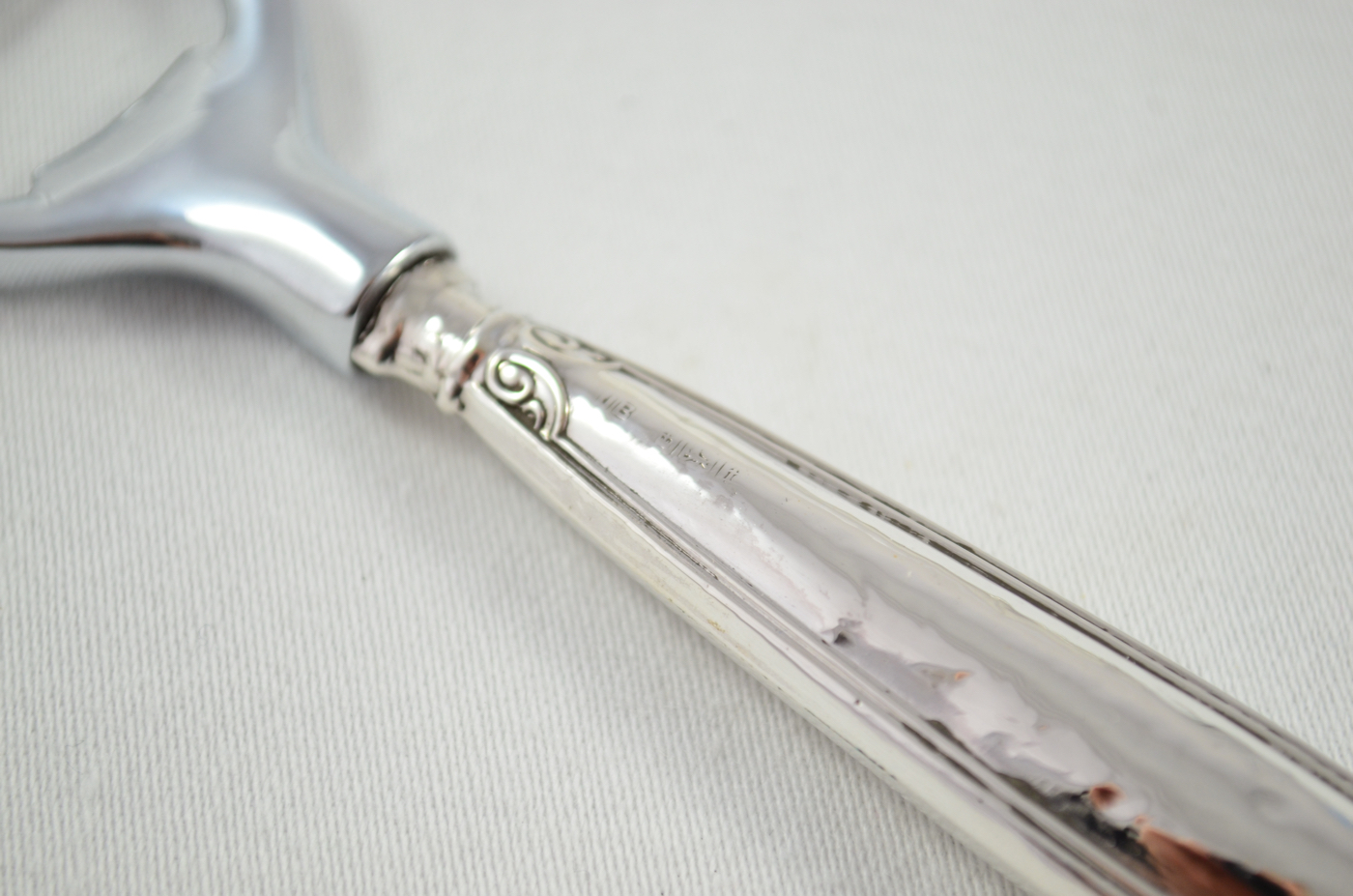Boxed John Biggin Thistle Pattern Sterling Silver Bottle Opener Sheffield 1915 - Image 4