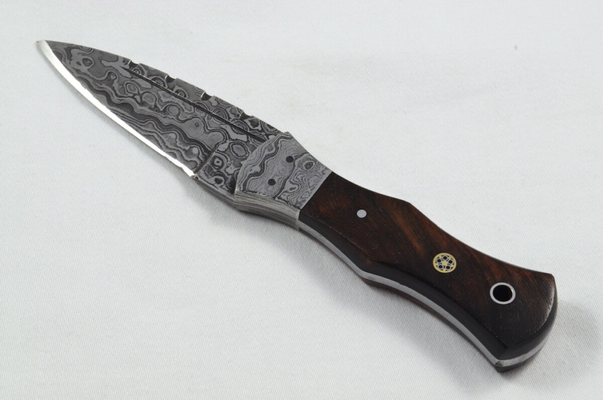 2025 Collection - Damascus Blade Rosewood & Handled Scottish Knife Sgian Dubh Dirk Leather Sheath Limited Edition 1 of 20 - Image 2