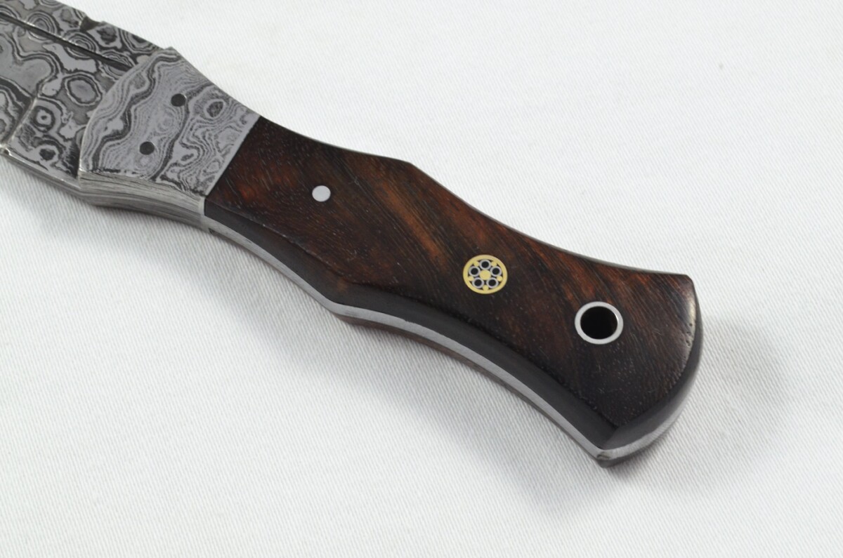 2025 Collection - Damascus Blade Rosewood & Handled Scottish Knife Sgian Dubh Dirk Leather Sheath Limited Edition 1 of 20 - Image 3