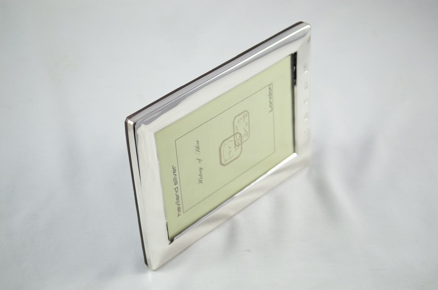 A Haviland Nye Sterling Silver 6x4" Picture Frame Homeware Assayed London with Brown Leather Back - Image 3