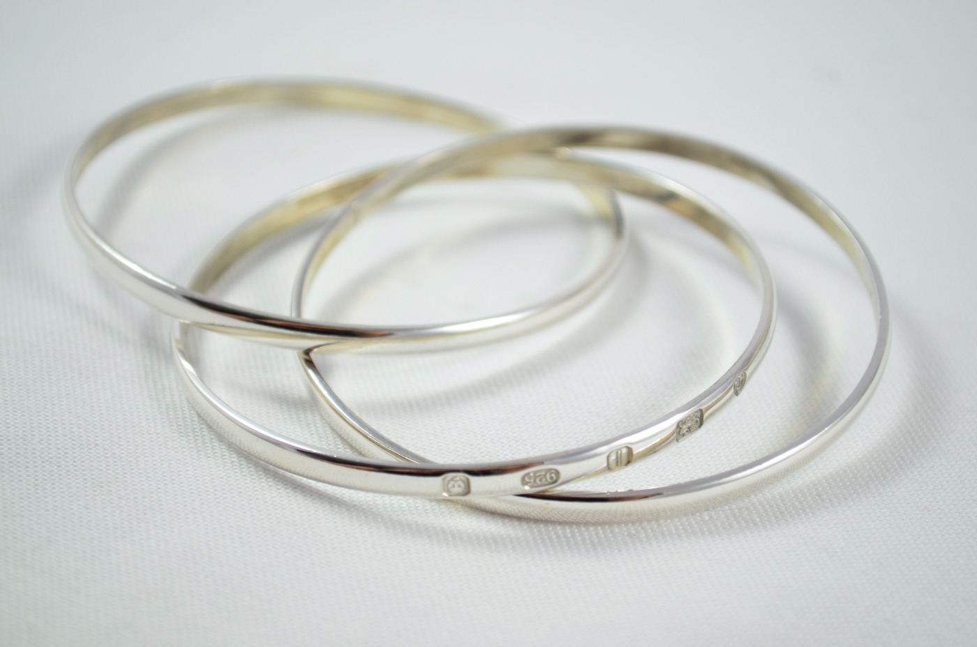 A Haviland Nye Triple Sterling Silver Bangle Jewellery Womenswear Beautiful Assayed London 2010