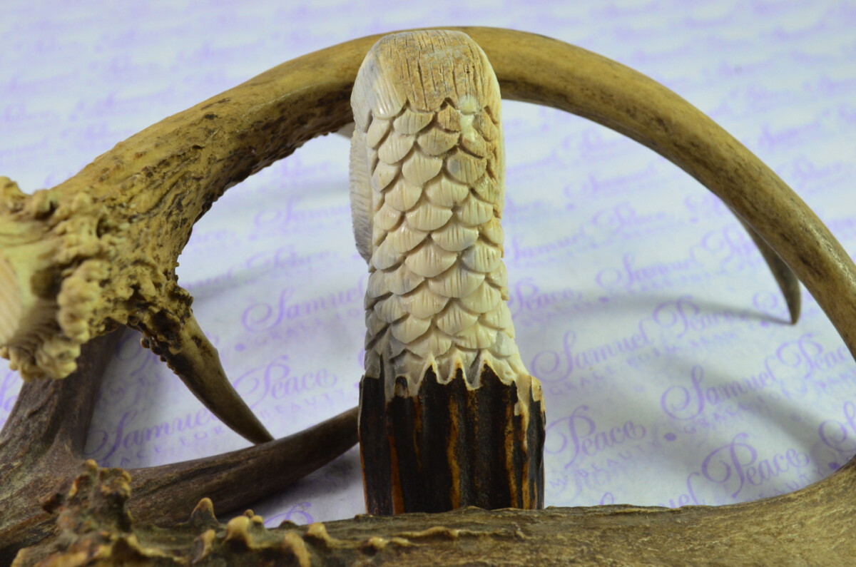 Pheasants Head Hand Carved Walking Stick Cane Top Handle Stag Antler Horn Made Sheffield England - Image 7