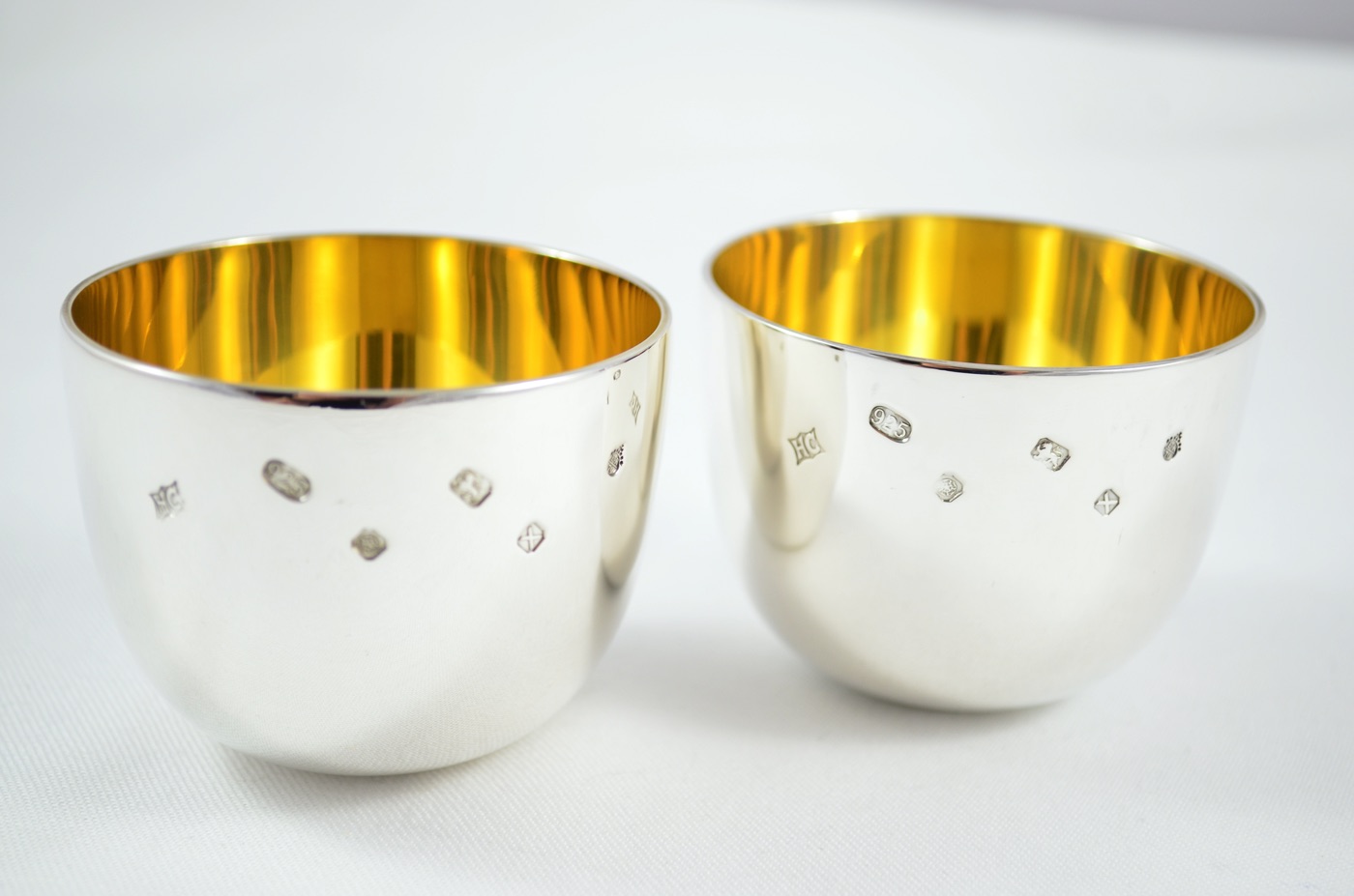 A Pair of Sterling Silver Heavy Gauge Tumble Cup JUBILEE MARK Hallmarked 2023 - Image 6