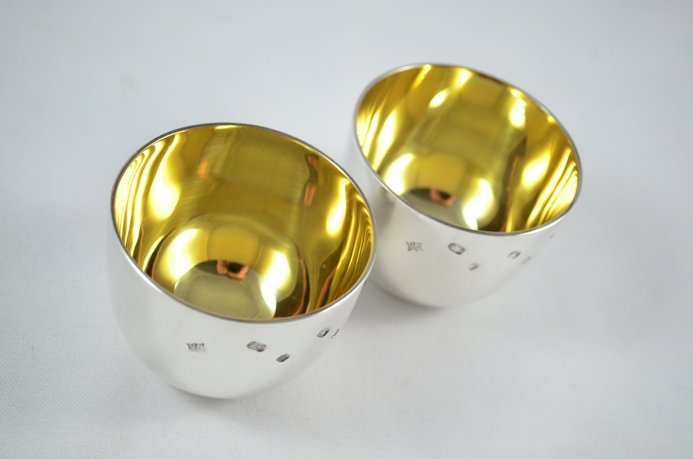 A Pair of Sterling Silver Heavy Gauge Tumble Cup JUBILEE MARK Hallmarked 2023 - Image 3