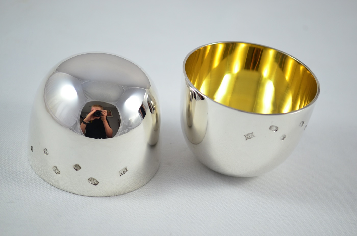 A Pair of Sterling Silver Heavy Gauge Tumble Cup JUBILEE MARK Hallmarked 2023