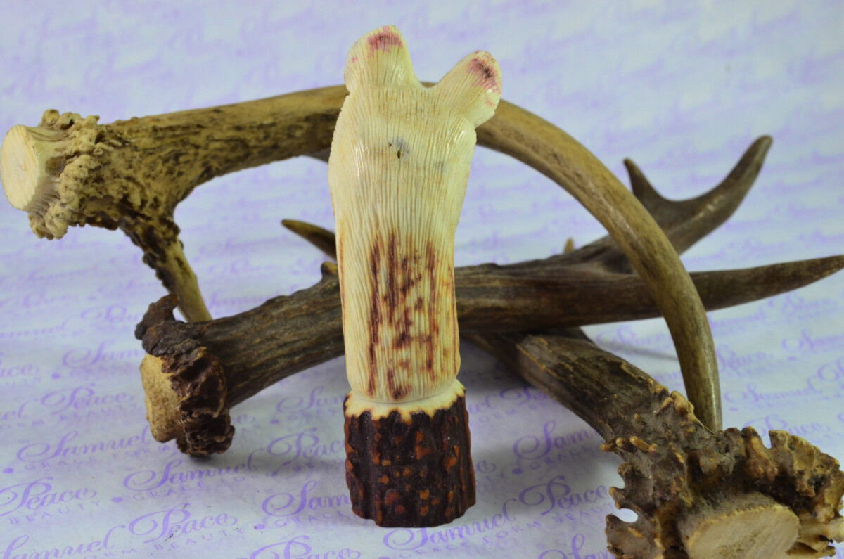 Dogs Head Hand Carved Walking Stick Cane Top Handle Stag Antler Horn Made Sheffield England - Image 6