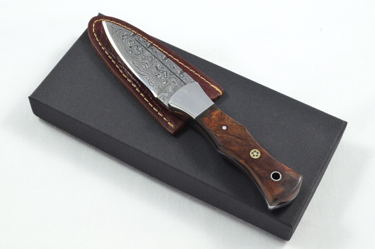 2025 Collection - Damascus Blade Rosewood & Handled Scottish Knife Sgian Dubh Dirk Leather Sheath Limited Edition 1 of 20