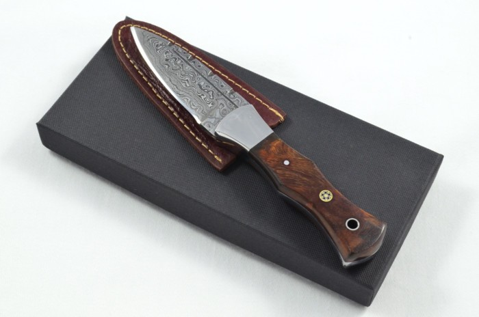 2025 Collection - Damascus Blade Rosewood & Handled Scottish Knife Sgian Dubh Dirk Leather Sheath Limited Edition 1 of 20