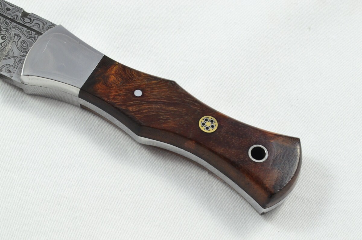 2025 Collection - Damascus Blade Rosewood & Handled Scottish Knife Sgian Dubh Dirk Leather Sheath Limited Edition 1 of 20 - Image 3