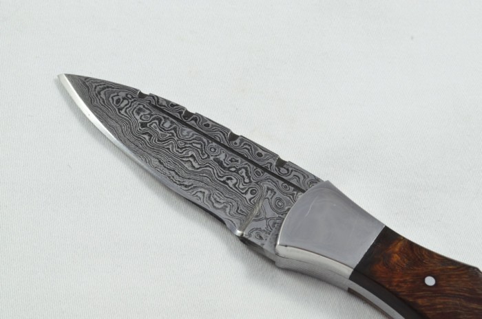 2025 Collection - Damascus Blade Rosewood & Handled Scottish Knife Sgian Dubh Dirk Leather Sheath Limited Edition 1 of 20 - Image 4
