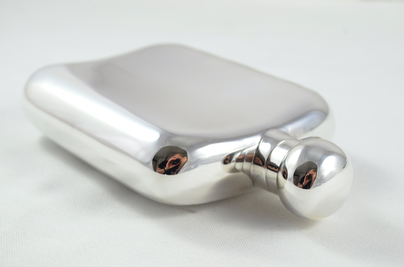 A Sterling Silver Square Hip Flask 8oz Bayonet Top Hallmarked 2023 - Image 3