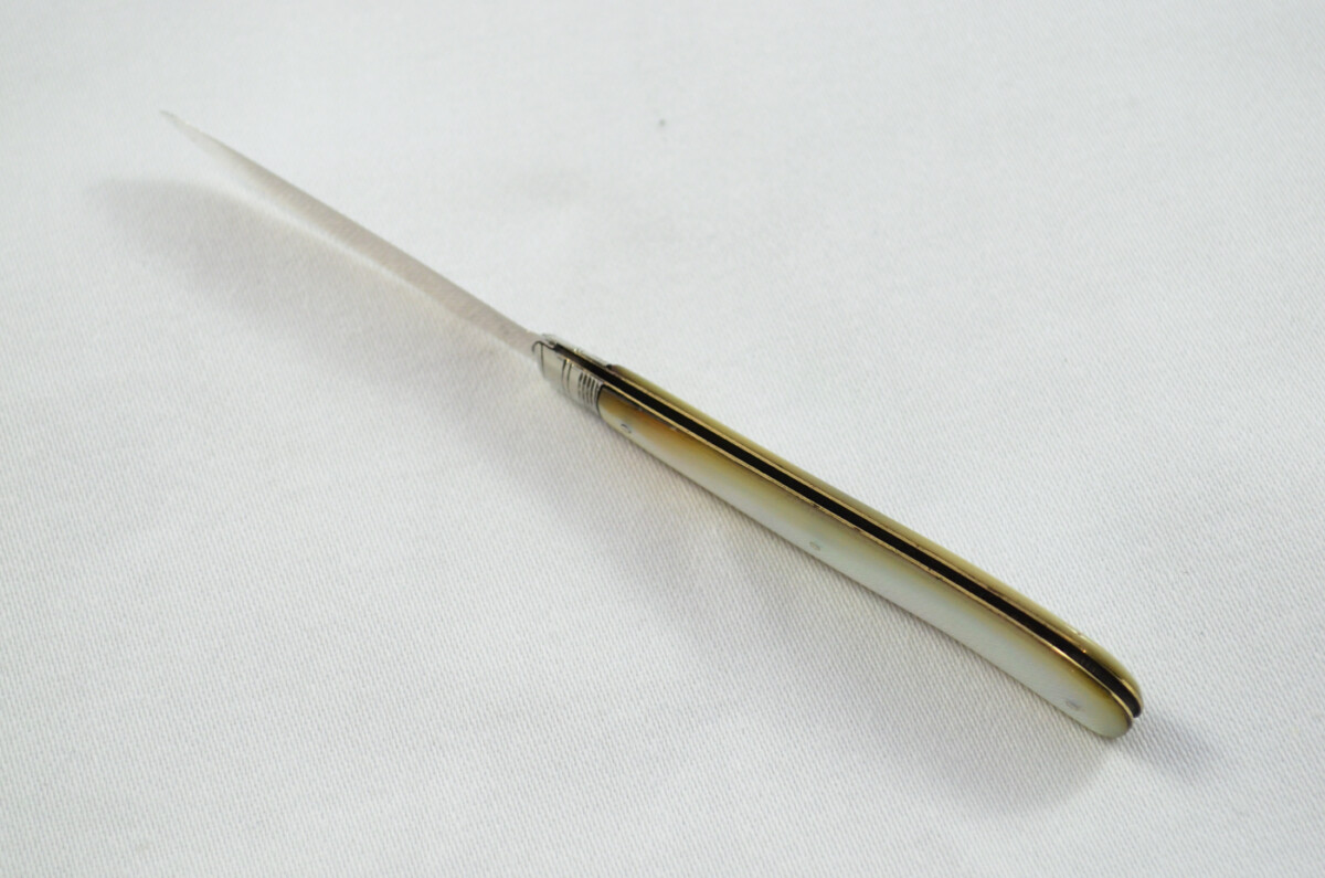Chester Silver Bladed Mother Of Pearl Scaled Pen/Fruit Knife Hilliard and Thompson 1898 - Image 7
