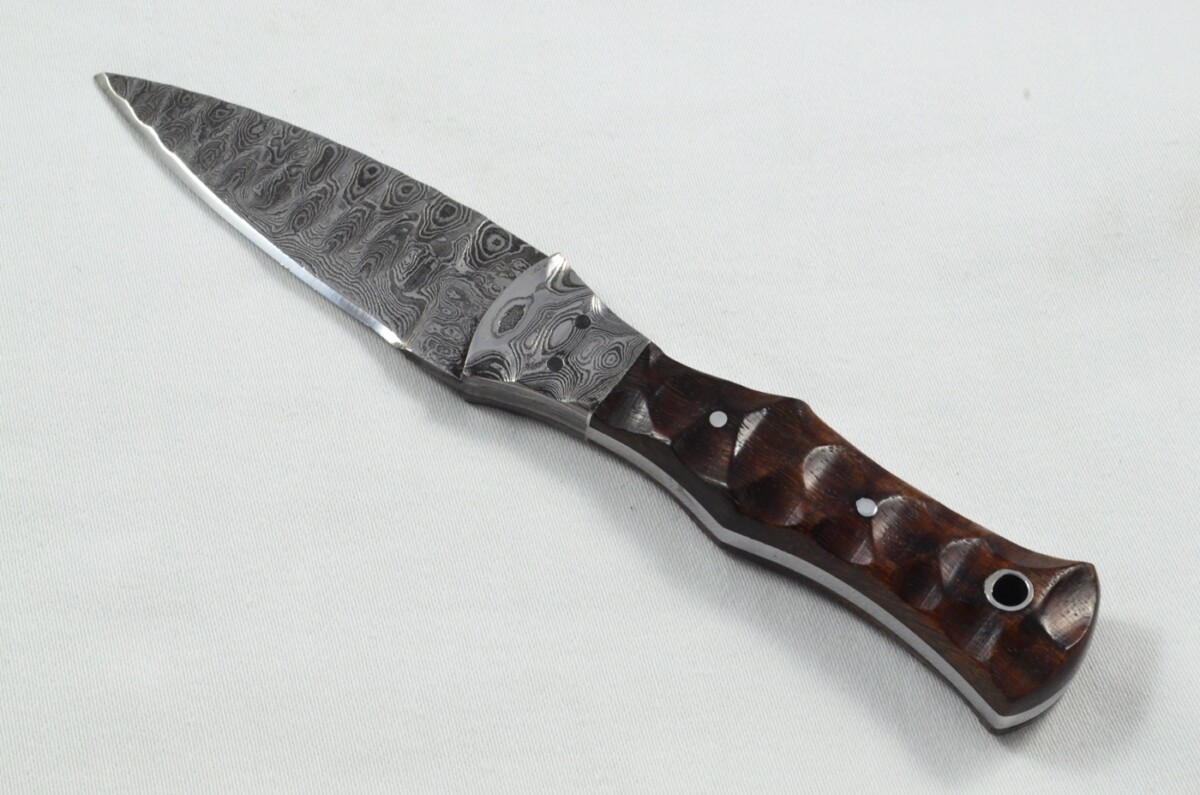 2025 Collection - Damascus Blade Rosewood & Handled Scottish Knife Sgian Dubh Dirk Leather Sheath Limited Edition 1 of 20 - Image 2