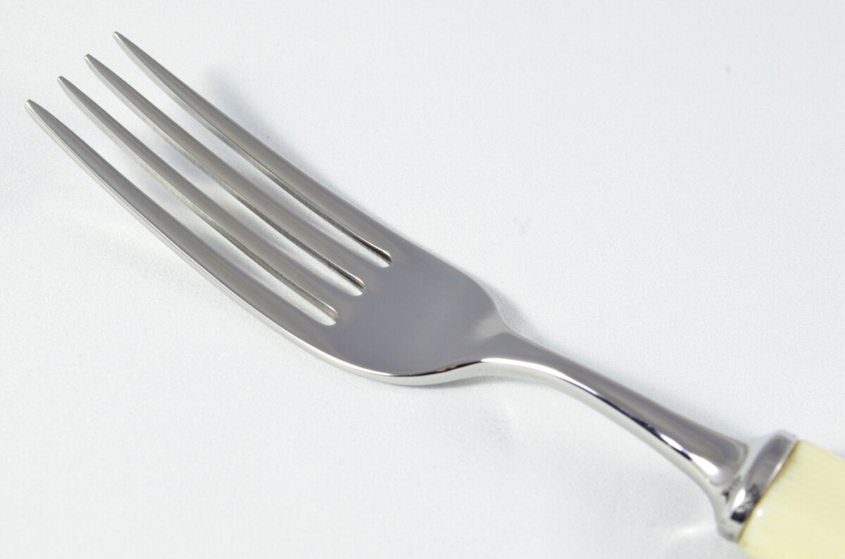New Fantastic Genuine Cream Handle Table Fork Mirrored Finish Made In Sheffield England - Image 2