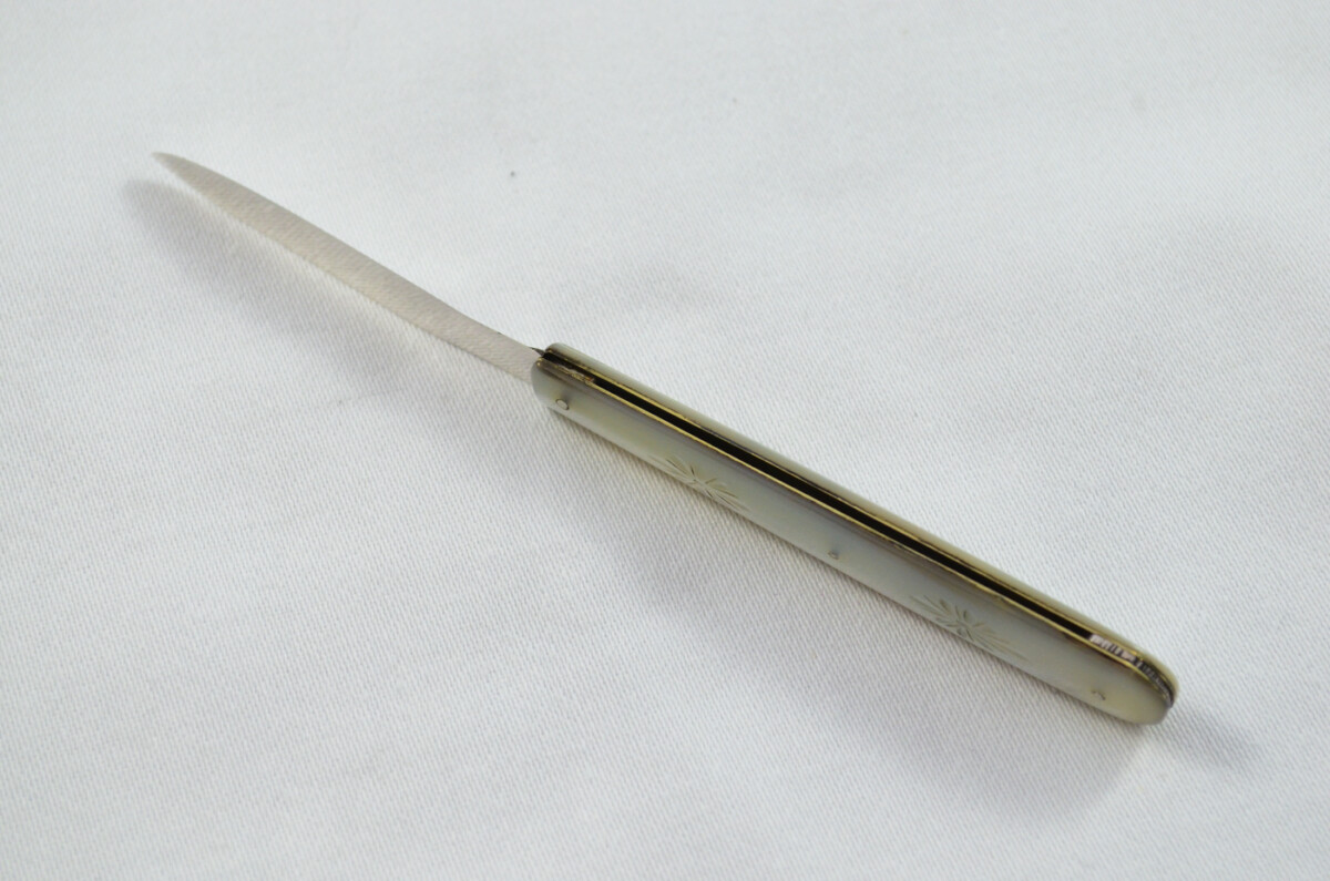 Birmingham William Neale Silver Bladed Mother Of Pearl Scaled Pen/Fruit Knife 1887 - Image 6