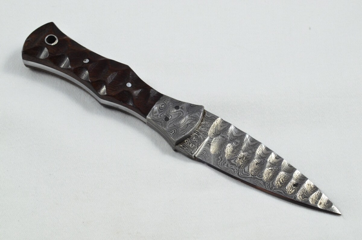 2025 Collection - Damascus Blade Rosewood & Handled Scottish Knife Sgian Dubh Dirk Leather Sheath Limited Edition 1 of 20 - Image 5